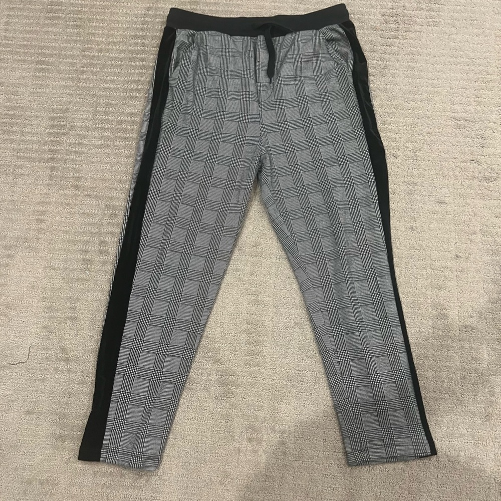 ZARA MENS PATTERNED STRAIGHT LEG DRESS PANTS